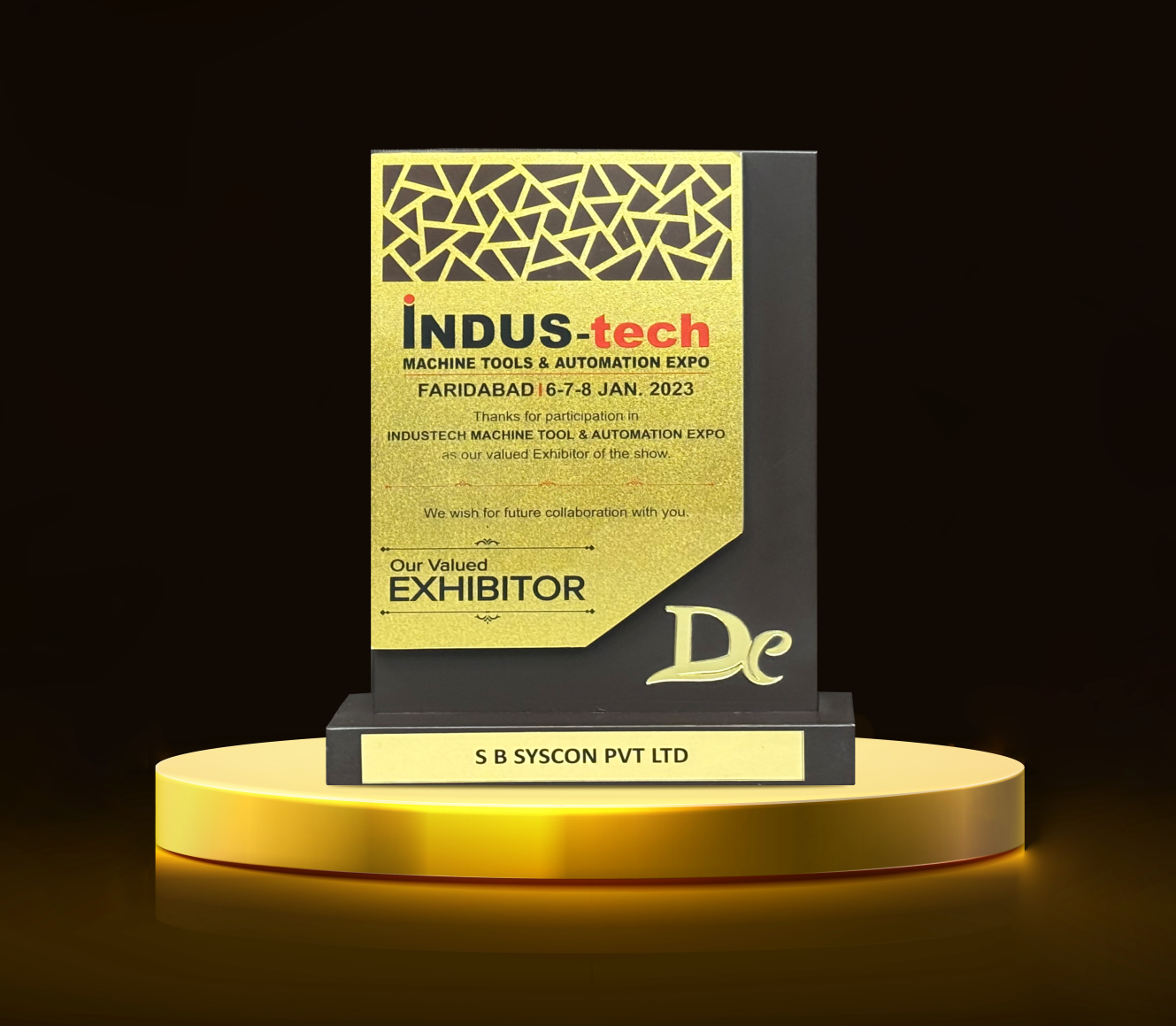 RECOGNITION FOR BEST STALL IN INDUS-TECH MACHINE TOOL & AUTOMATION EXPO
