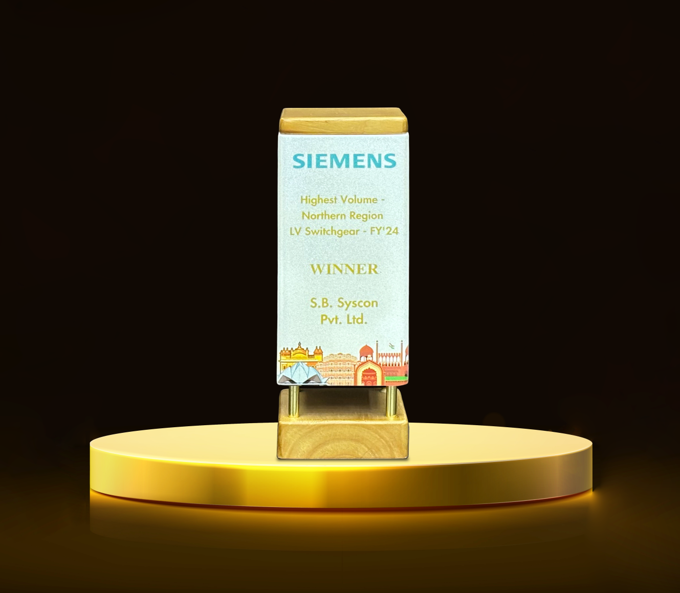 RECOGNITION FOR ACHIEVING HIGHEST VOLUME - NORTHERN REGION LV SWITCHGEAR - SIEMENS