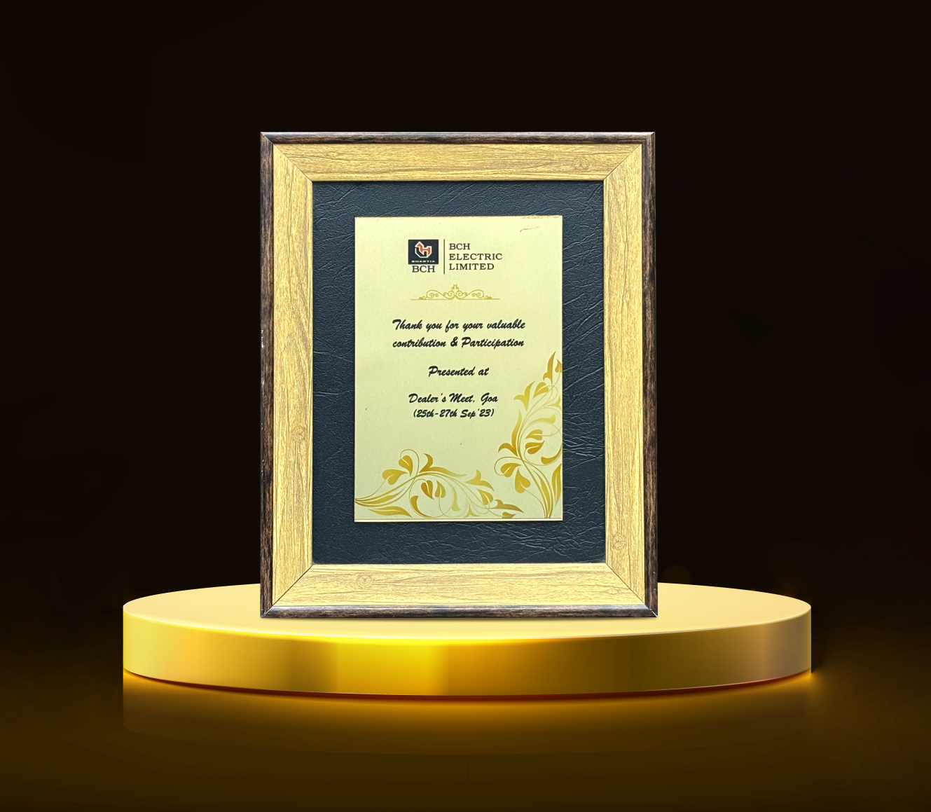 RECOGNITION FOR PARTICIPATION IN DEALER'S MEET GOA - BCH