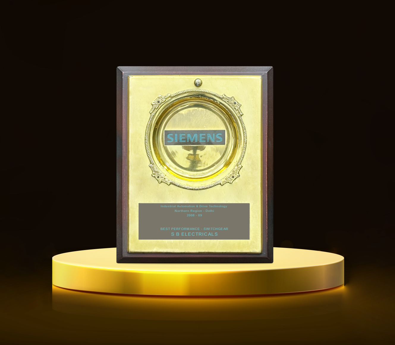 RECOGNITION FOR ACHIEVING BEST PERFORMANCE LV SWITCHGEAR NORTH INDIA - SIEMENS