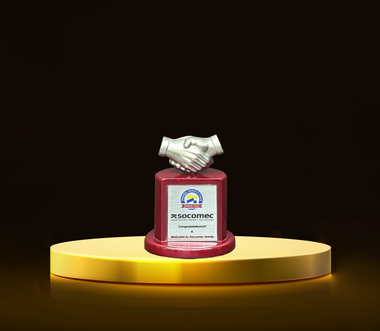 RECOGNITION FOR GETTING ONBOARD WITH SOCOMEC INNOVATIVE POWER SOLUTIONS - SOCOMEC